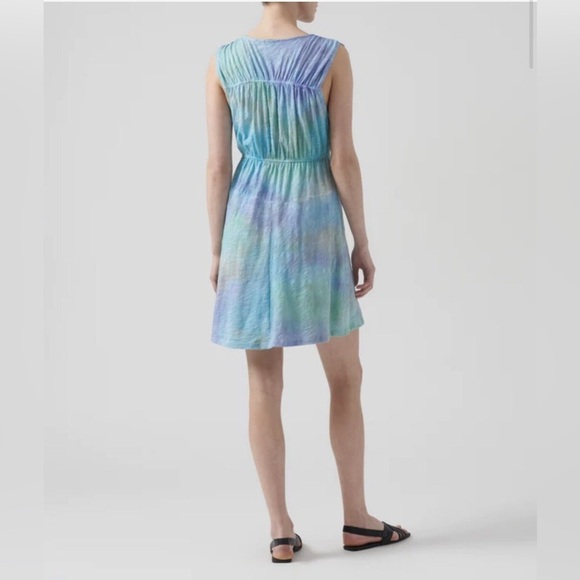 ATM Anthony Thomas Melillo Pastel Swiftie Slub V Neck Baby Doll Mini Dress - Picture 2 of 7